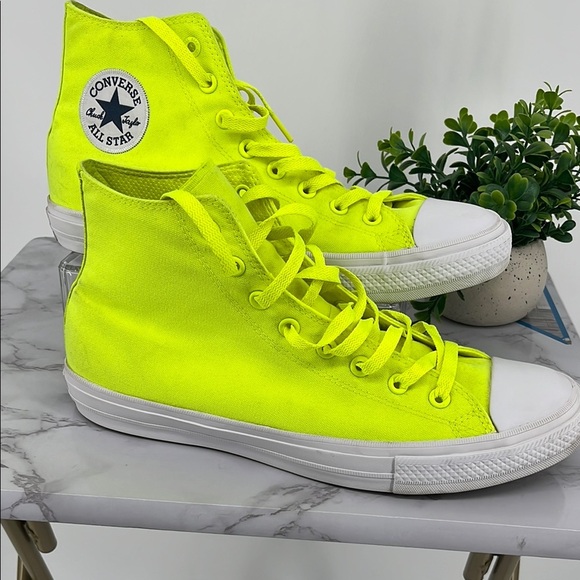 Converse Other - Converse Chuck Taylor 2 All Star High Top Sneakers Neon Green Retro Streetwear